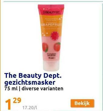 Action The Beauty Dept Gezichtsmasker aanbieding