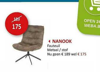 Weba Nanook Fauteuil aanbieding