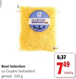 Colruyt Boni Selection Le Gruyère Switzerland geraspt aanbieding