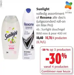 Colruyt Sunlight Rexona alle deo's aanbieding