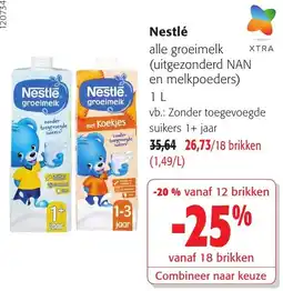 Colruyt Nestlé groeimelk aanbieding