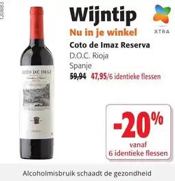 Colruyt Coto de Imaz Reserva aanbieding