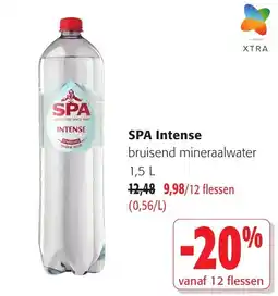 Colruyt spa intense bruised mineral water aanbieding