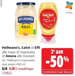 Colruyt Hellmann's, Calvé of Effi mayonaise of Amora mosterd aanbieding