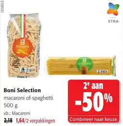 Colruyt Boni Selection macaroni of spaghetti aanbieding