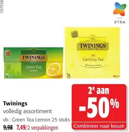 Colruyt Twinings volledig assortiment aanbieding