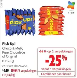 Colruyt Pick Up! Choco & Melk, Pure Chocolade of Original aanbieding