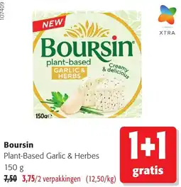 Colruyt Boursin plant-based garlic & herbes aanbieding