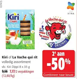 Colruyt Kiri of La Vache qui rit volledig assortiment aanbieding