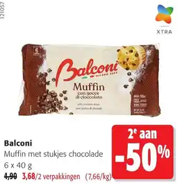 Colruyt Balconi Muffin met stukjes chocolade aanbieding