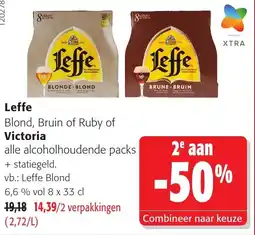 Colruyt Leffe Blond, Bruin of Ruby of Victoria aanbieding