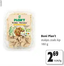 Colruyt Boni Plan't stukjes zoals kip aanbieding