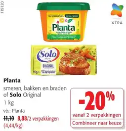 Colruyt Planta smeren, bakken en braden of Solo Original aanbieding