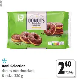 Colruyt Boni Selection donuts met chocolade aanbieding