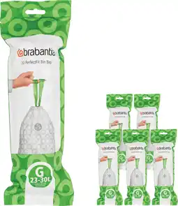 Coolblue Brabantia Sacs Poubelle Code G - 23-30Litres (120 pièces) aanbieding