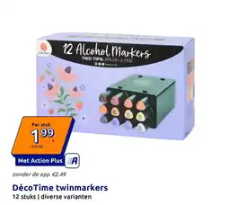 Action DécoTime twinmarkers aanbieding