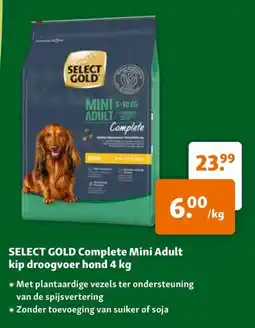 Maxi Zoo select gold complete mini adult kip droogvoer hond aanbieding