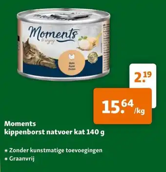 Moments kippenborst natvoer kat