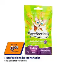 Action Purrfections kattensnacks aanbieding