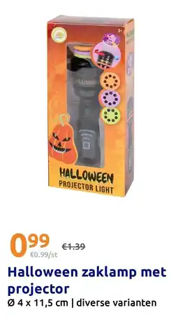 Action Halloween zaklamp met projector aanbieding