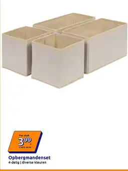 Action Opbergmandenset aanbieding