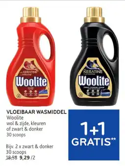 Alvo Vloeibaar wasmiddel woolite aanbieding