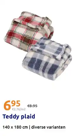 Action Teddy plaid aanbieding