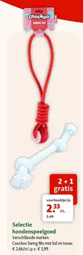 Maxi Zoo Coockoo Swing Me met bal en touw aanbieding