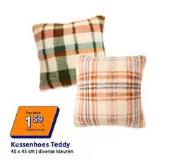Action Kussenhoes Teddy aanbieding