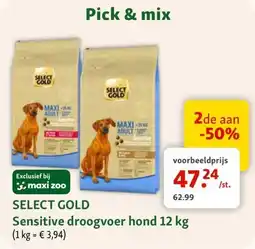 Maxi Zoo select gold sensitive droogvoer hond aanbieding