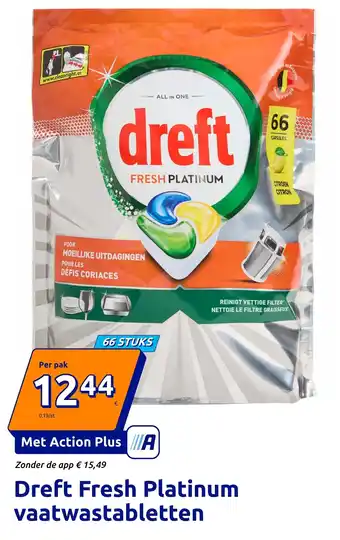 Dreft Fresh Platinum vaatwastabletten