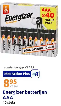 Action Energizer batterijen AAA aanbieding