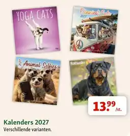 Maxi Zoo Kalenders 2027 aanbieding