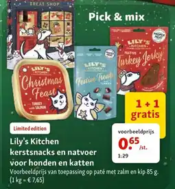 Maxi Zoo Lily's Kitchen kerstsnacks en natvoer voor honden en katten aanbieding