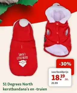 Maxi Zoo 51 Degrees North kerstbandana's en -truien aanbieding