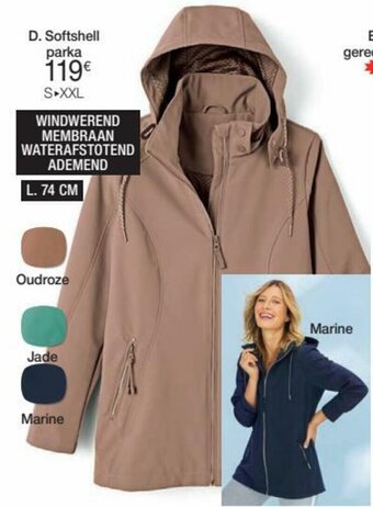 Damart Softshell parka aanbieding