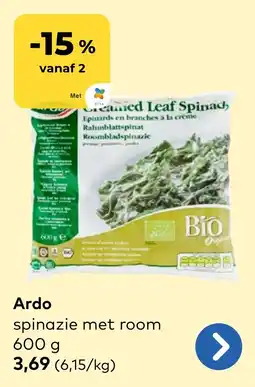 Bio Planet spinazie met room aanbieding