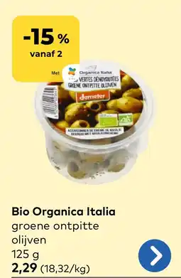 Bio Planet Bio Organica Italia groene ontpitte olijven aanbieding