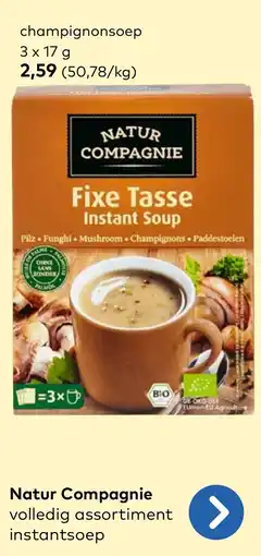 Bio Planet champignonsoep aanbieding