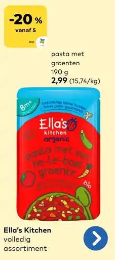 Bio Planet pasta met groenten aanbieding