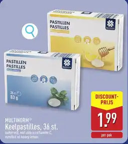 ALDI Multinorm Keelpastilles aanbieding