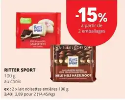 Spar Ritter Sport aanbieding