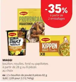 Spar Maggi bouillon, nouilles, fond ou papillottes aanbieding