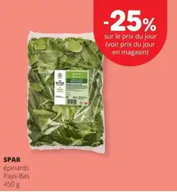 Spar épinards aanbieding