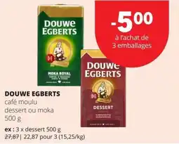 Spar Douwe egberts café moulu dessert ou moka aanbieding