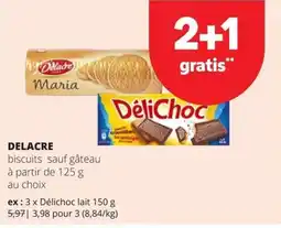 Spar Delacre biscuits sauf gâteau aanbieding