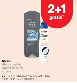 Spar Dove déo ou douche aanbieding
