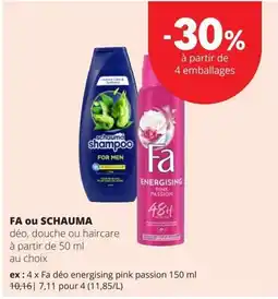 Spar Fa ou Schauma déo, douche ou haircare aanbieding