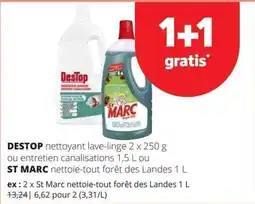 Spar Destop nettoyant lave-linge ou entretien canalisations aanbieding