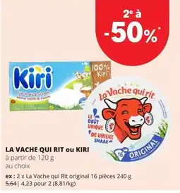 Spar la vache qui rit ou kiri aanbieding